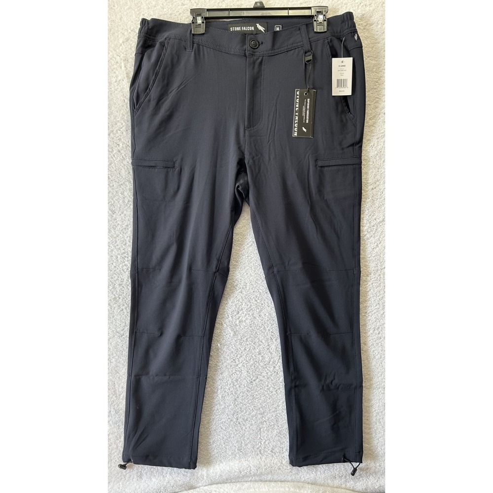 Stone Falcon Mens Size XL Black Cargo Tactical Pants